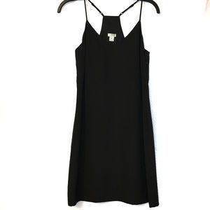 NWT J Crew black Tank Dress spaghetti strap 00